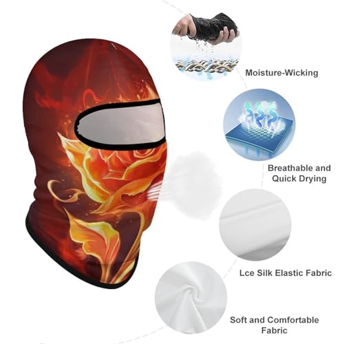Balaclava Flame Rose para hombre y mujer, máscara facial con protección solar, transpirable y cubre toda la cabeza para senderismo, ciclismo, correr y conducir miniatura 3