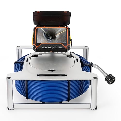 SPRIDRAIN Cámara de inspección de tubos de 100 pies (17 mm) – Endoscopio profesional impermeable con batería de 8500 mAh para aplicaciones sanitarias, automotrices e industriales (30 m, 23 mm/0,9