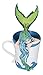 Ebros Amy Brown Fantasy Morning Bliss Pretty Mermaid in Coffee Cup Statue Nautical Coastal Decor Sculpture Figurine