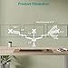 WALI White Triple Monitor Mount, 3 Monitor Desk Mount for Multi Screens from 13 to 27inch with Gas Spring Arm, Fully Adjustment Arm with Tilt, Swivel, Rotate VESA Mount 75x75,100x100mm(GSDM003W-U)