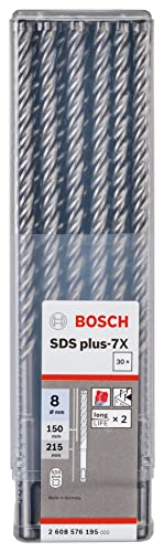 Bosch Accessories Foret SDS plus-7X (pour le béton armé et la maçonnerie, 8 x 150 x 215 mm, accessoire pour marteau burineur)