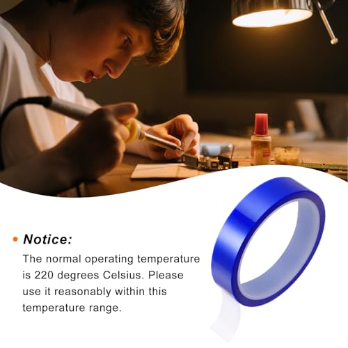 Image of HARFINGTON 4 Rolls Heat Tape High Temperature Heat Resistant Tape 20mmx33m(108ft) Sublimation Thermal Heat Transfer Tape for Sublimation Press No Residue, Blue