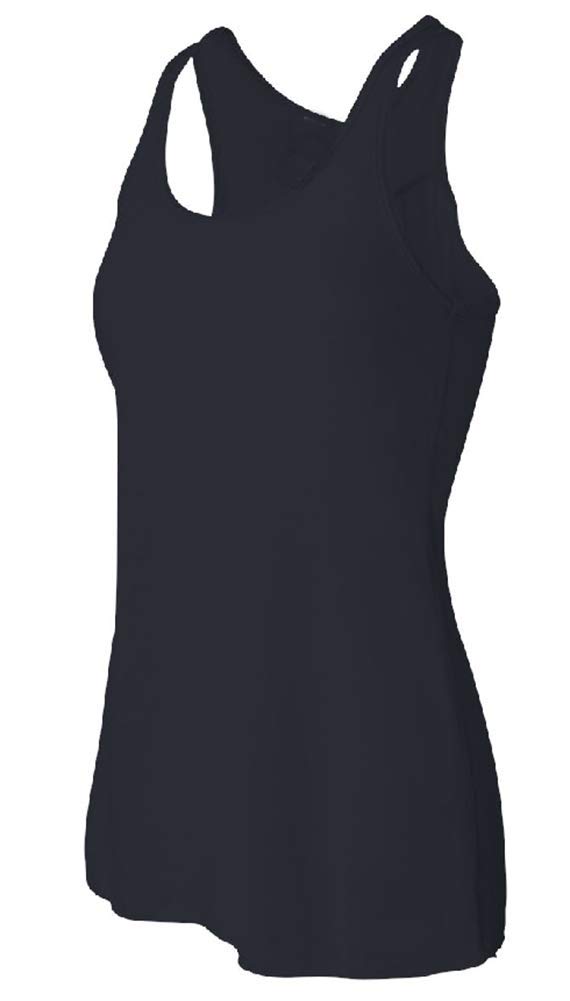 Joe's USA - Ladies 3.7 oz. Flowy Racerback Tank in 21 Colors-S Midnight