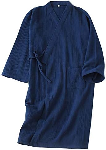 Men's Japanese Style Robes Kimono Pajamas Suit Meditation Set