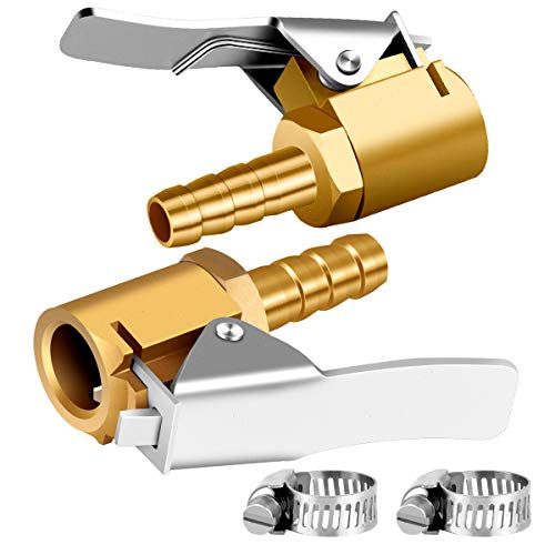 LUMITECO 1/4" Brass tire inflator Lock on air Chuck,mini air Compressor Portable…