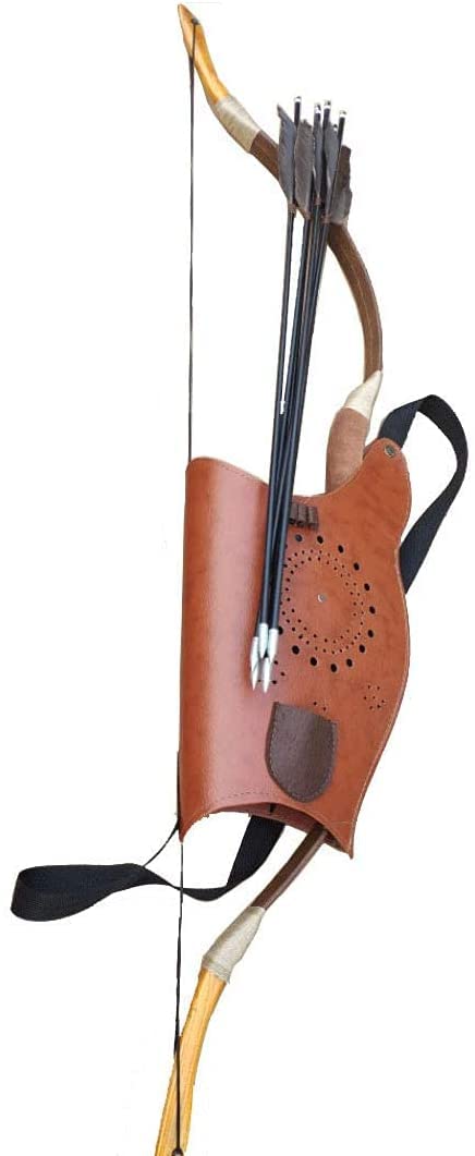 TentHome Tiro con l'arco Arco Classico Custodia in Pelle PU Borsa ad Arco per Arco Classico Tradizionale Arco Lungo (Marrone)