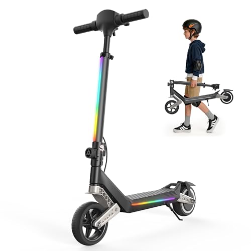 isinwheel Trottinette Électrique Enfant K6,6-12 Ans,Pneus Pleins 6.5',3 Vitesses 5/10/16 km/h,Double Suspension Avant/Arrière,3 Modes...
