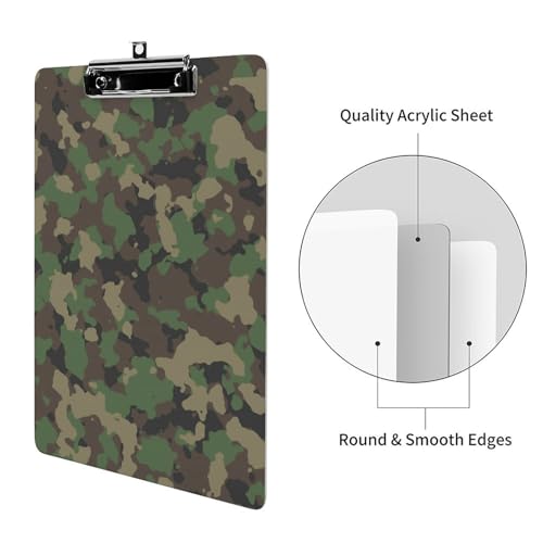 Planchette à pince A4 camo avec clip profil bas antiglisse haute capacité - 3