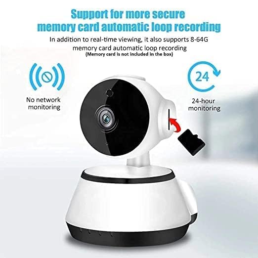 360 Degree CCTV Smart Security Camera with Microphone WI-FI Full HD1080P Wireless Night Vision Function Motion Sensor Alarm Detector 2 Way Audio &Video for Home Office Security Baby Monitor 1