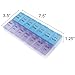 Rehabilitation Advantage Weekly Pill Organizer – 7-Day AM/PM Planner with Easy-Open Large Purple/Blue Standard Size Compartments and User-Friendly Design for Medications & Vitamins