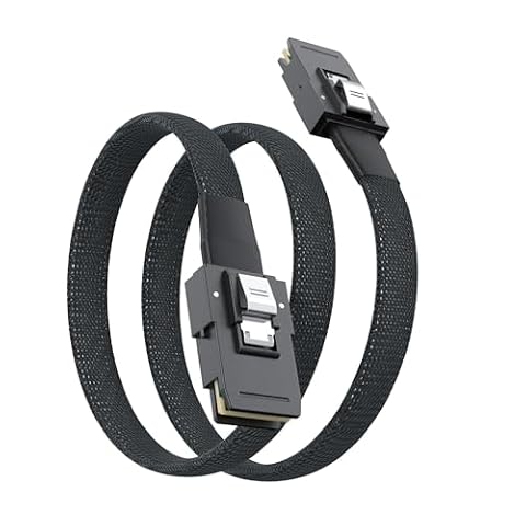 H!Fiber.com Wewnętrzny kabel SAS, SFF-8087 na SFF-8087 Mini SAS, 6 Gb/s, 1 metr (3,3 ft)