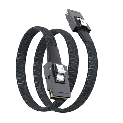 H!Fiber.com Wewnętrzny kabel SAS, SFF-8087 na SFF-8087 Mini SAS, 6 Gb/s, 1 metr (3,3 ft)