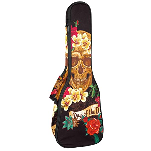 Housse pour ukulélé Jour des morts en sucre et fleur de crâne de 10 mm d’épaisseur avec rembourrage en éponge de 53,3 cm… - Les Beatles, Paul McCartney, John Lennon, RIngo Starr, George Harrison Housse pour ukulélé Jour des morts en sucre et fleur de crâne de 10 mm d'épaisseur avec rembourrage en éponge de 53,3 cm…