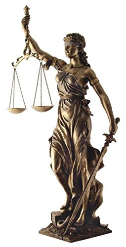30 Inch Cold Cast Bronze Finish Goddess of Law and Order Statue
