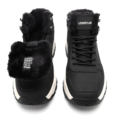 Mens Winter Snow Boots Warm Fur Lined Hiking Boots Anti-Slip Walking Ankle boots Leather Outdoor Shoes4