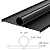 Garage Door Bottom Seals (10 Ft, Black) for Threshold Buffering, Universal Weatherproof Sealing Rubber, Seal Stripping Weather Strip, 5/16 Inch T Ends, 3-3/4 Inch Width by RTHIEAI