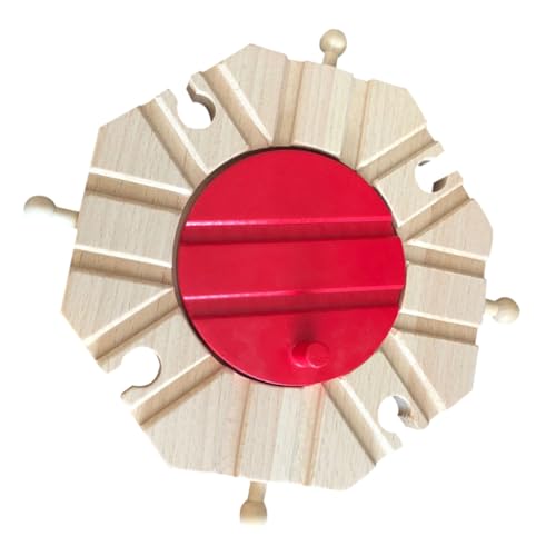 YARNOW 1 Set DIY Wooden Railway Track Set Assembling Components for Block for Creative Play Easy to Assemble and Disassemble Present for Young Train Enthusiasts