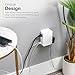 GE USB C 5 Outlet Extender, Side-Access, Wall Tap Surge Protector, Multi-Plug, USB A, 3-Prong, Secure Install, White, 83503