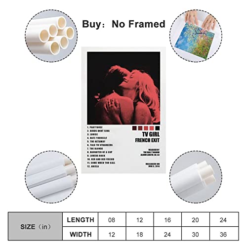 Tv Girl Poster French Exit Album Cover Posters Canvas Art Poster And Wall Art Picture Print Modern Family Bedroom Decor Posters 12X18Inch(30X45Cm) #TOP1