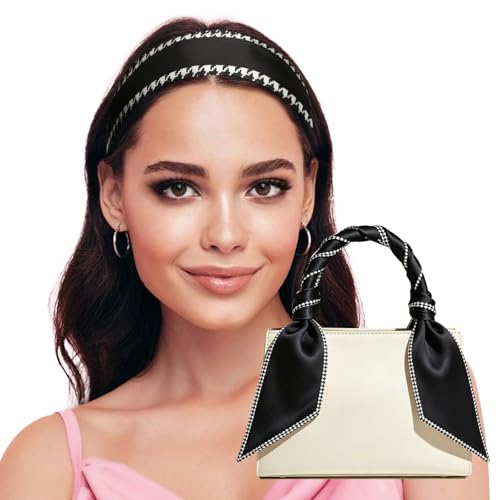Sumolux Head Hair Scarf for Women Neck Purse Bag Handbags Scarf Like Silk