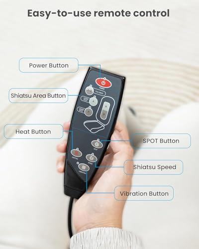 Image of COMFIER Shiatsu Full Back Massager for Chair with Heat, with 2 Shiatsu Speeds,Heated Chair Massage Pad with Spot,Seat Cushion,Neck Massager,for Home Office use,Gifts for Women Men Mom Dad