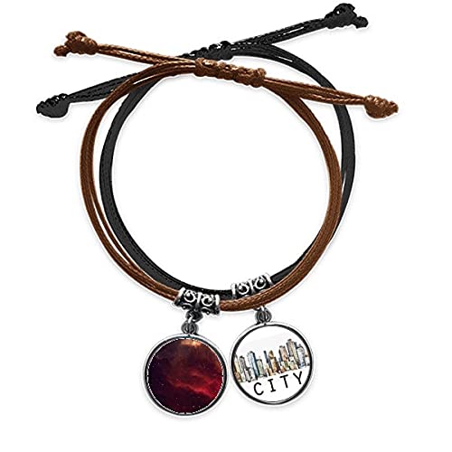 Bracelet corde et cuir la lumière nébuleuse pour homme et femme style chic