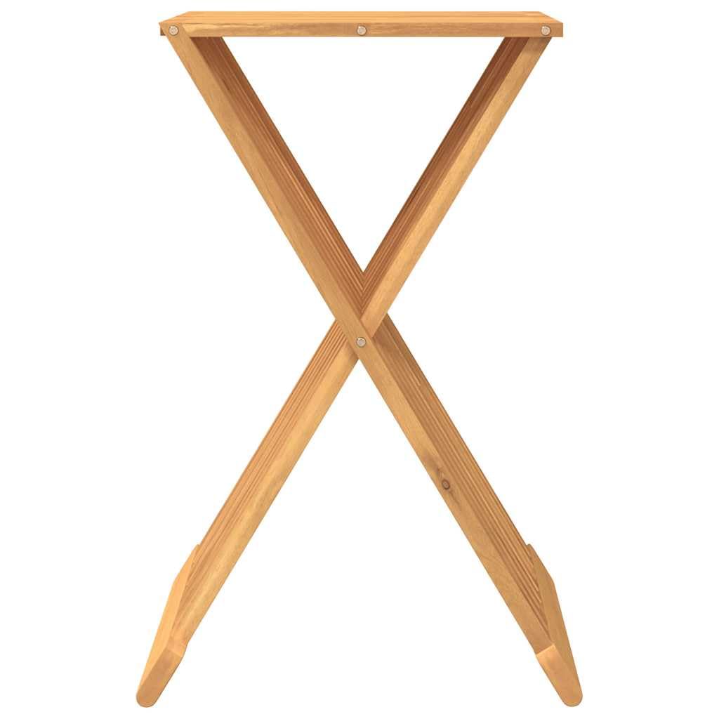 Klapphocker 40x32,5x70 cm Massivholz Teak faltbar tragbar outdoor Garten Balkon Camping Esszimmer