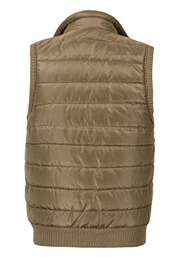 Image of Spanye Men's Casual Vest Padded Puffer Jacket Vests Stand Collar Plus Size Warm Sleeveless Coat