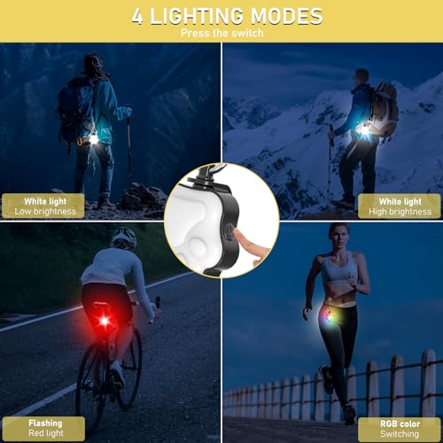 flowlamp 2 Pack Dog Lights for Night Walking 4 Modes Rechargeable Dog Collar Light for Nighttime Clip On IP65 Waterproof and Durable Silicon Band Safety Lights for Pet Collar - Image 2