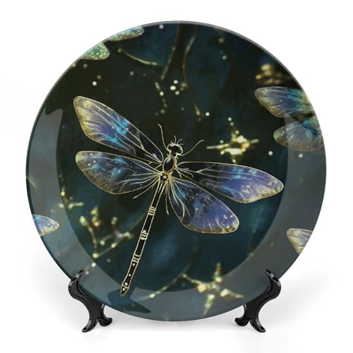 Plato Decorativo de Porcelana Dragonfly 7 pulgadas miniatura 1