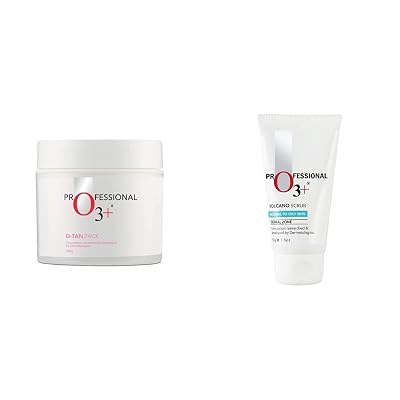 O3+ D-Tan Pack for Instant Tan Removal & Sun Damage Protection Ideal for All Skin Types (300g) + O3+ Volcano Scrub for E