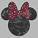 Women's Mickey & Friends Minnie Red Leopard Bow T-Shirt - Heather Gray - 1X