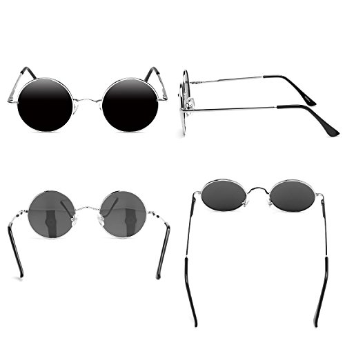 Nieepa NUS1002 Vintage Round Polarized Hippie Sunglasses Small Circle Sun Glasses thumb #2