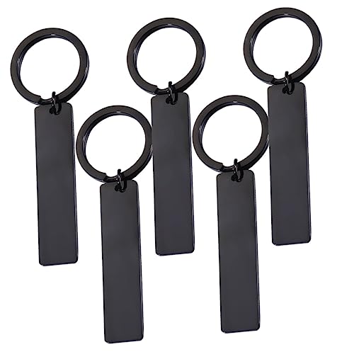 Étiquettes rectangulaires personnalisables en acier pour porte-clés souvenirs uniques DIY