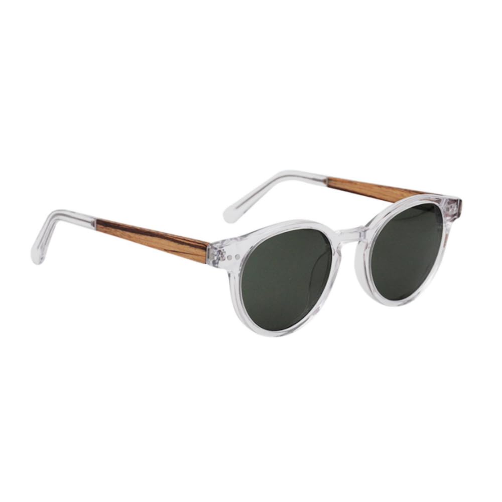 Iwood iAce Sonnenbrille - Modell 11, klares Acetat mit Kirschholz, unisex