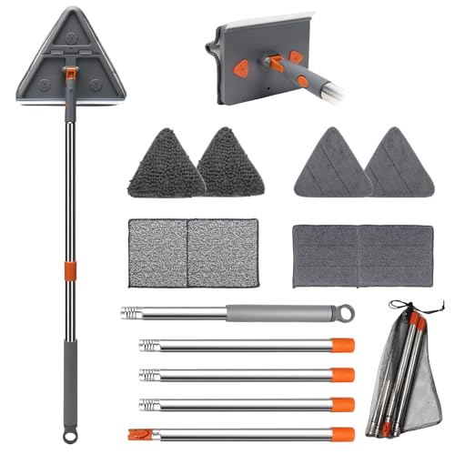 Sayene Baseboard Cleaner Tool with Handle,Wall Cleaner mop with Squeegee,