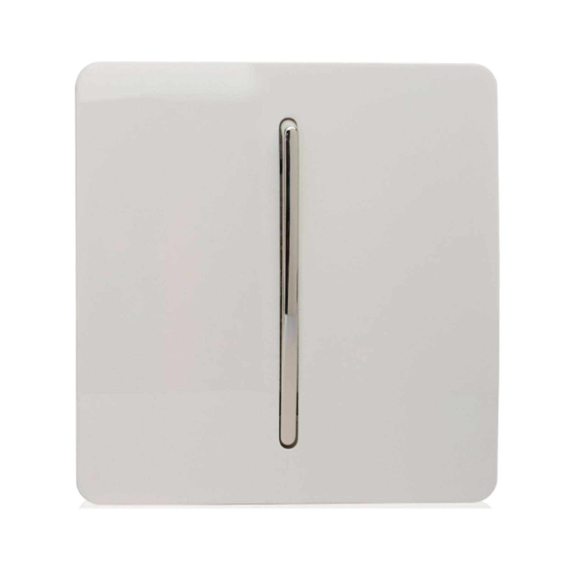 Trendi Modern 1 Gang 1 or 2 way Screwless Rocker Light Switch in Ice White (Pack of 5) - Image 4