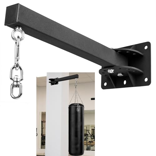 KSWLOR Heavy Punching Bag Wall Mount Hanger, Heavy Duty Boxing Bag Bracket, 360 Swivel Hook Punching Bag Mount Stand for Home or Gym Muay Thai and MMA Training（7 Adjustable Positions）