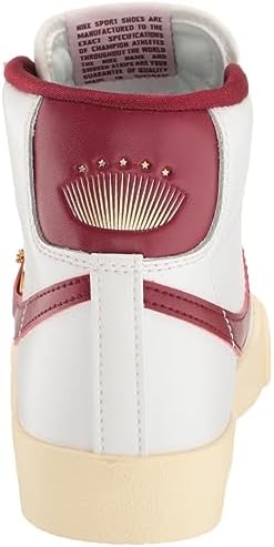 Nike Women's Blazer Mid '77 SE Shoe, White Team Red Muslin Mtlc Gold Star, 10 Review | Image 2