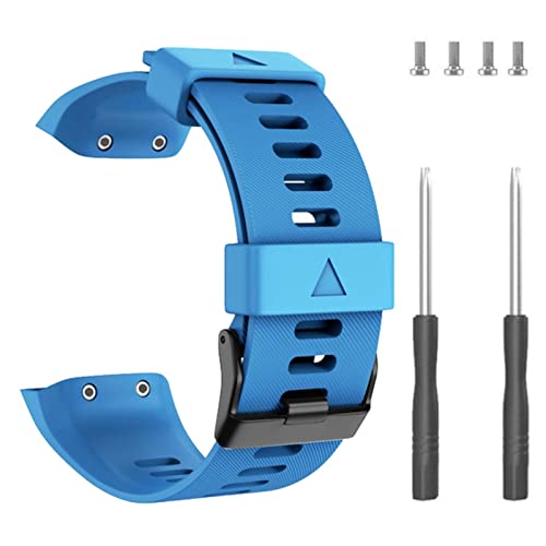 SKM Correas de silicona para reloj inteligente pulsera para Garmin Forerunner 35, correa de repuesto (color: azul cielo, tamaño: Forerunner 35)