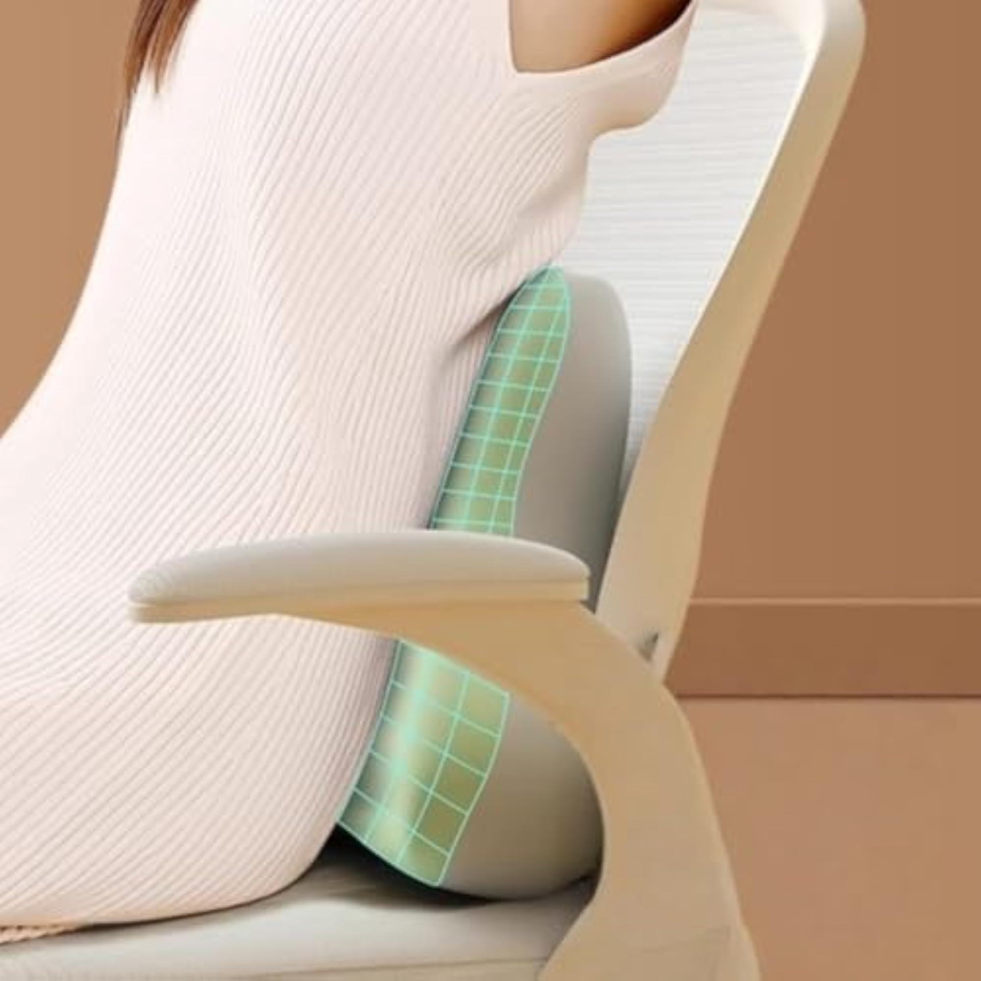 Ergonomic Support Pillow, Contoured Cushion