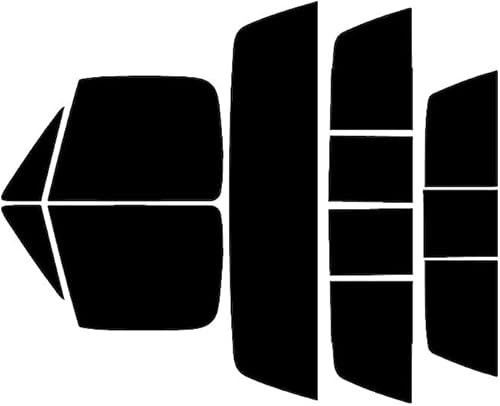 Rvinyl Kit de tinte de ventana compatible con Chevrolet Pick Up 1973-1989 – Negro 5% – Película de una sola capa sin burbujas – Kit completo