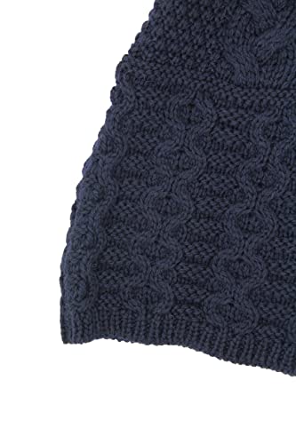 Aran Crafts Women's Irish Cable Knitted Wool Hooded Zip Coat (100% Merino Wool)4