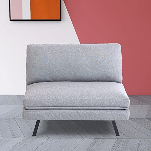 Opoiar Memory Foam Convertible Futon Sofa Chair Bed, Adjustable Single Lazy Floor Sofa Chair For Bedroom&Living Room,Fabric Chaise Lounge Indoor For Adults,5 Positions,Upholstered Seat,Sleeper Chair #TOP6