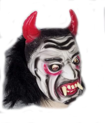 Image of brown leaf Fancy Horror Scary Face mask Full Head Cover Holi Halloween Costume Props Prank Fun Veil Spooky Mask
