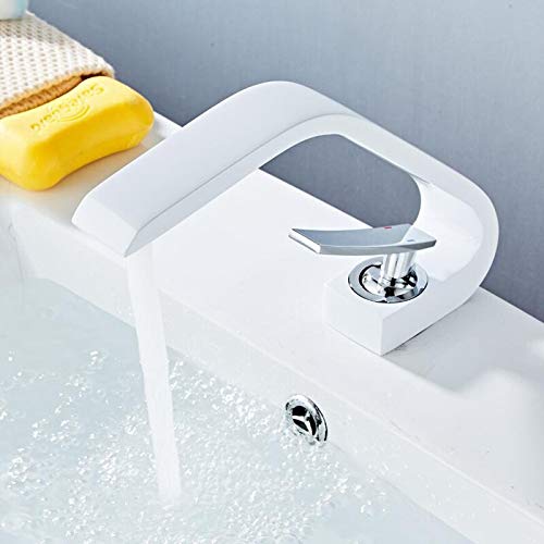 Robinet de salle de bain monotrou mitigeur noir moderne pour vasque