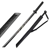 Holz Katana Schwert mit Lederscheide, Drachenmuster Bokken für Kendo-Training, Samurai Schwert für...