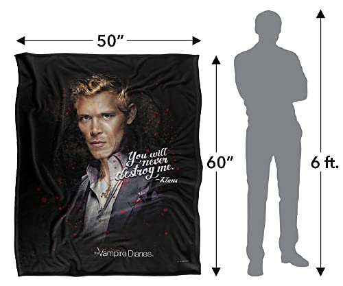 VAMPIRE DIARIES Silky Touch Kuscheldecke, Optimalweich, 152 x 127 cm