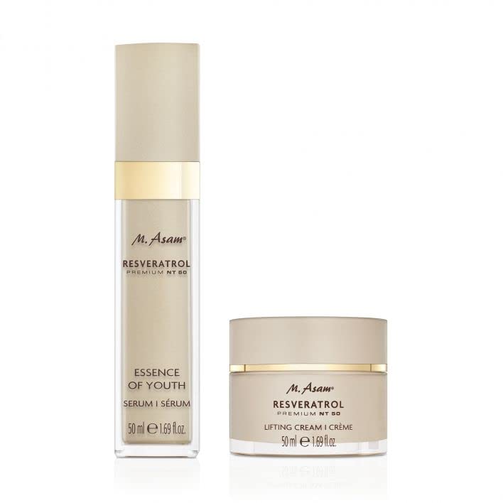 M. Asam Resveratrol Premium NT50 Suero facial antiedad para levantar y reafirmar profundamente la piel 1.69 fl oz y Resveratrol Premium NT50 Lifting