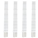 20x Weidezaunpfähle 105 cm Weiß – mit L-Tritt & 8 Ösen – Robuste Kunststoffpfähle für Elektrozaun, ideal für Schafe, Ziegen, Hunde